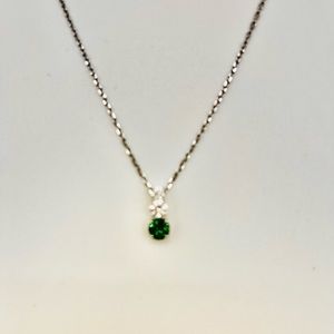 Swarovski White Rhodium Emerald Necklace!
